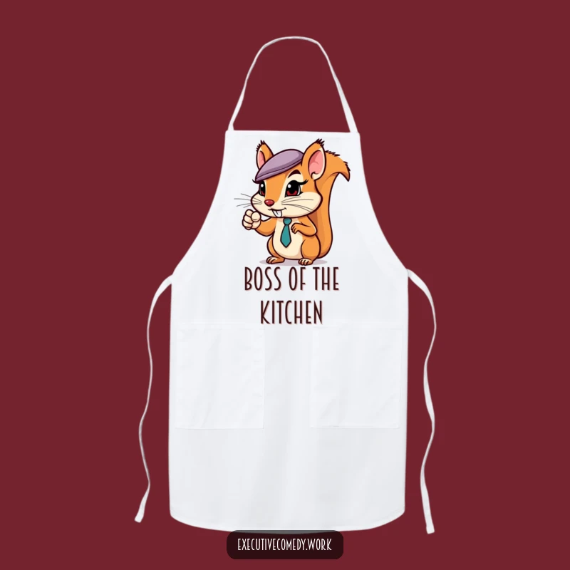 Funny Squirrel Business Apron - Chef's Ambitious & Humorous Kitchenwear