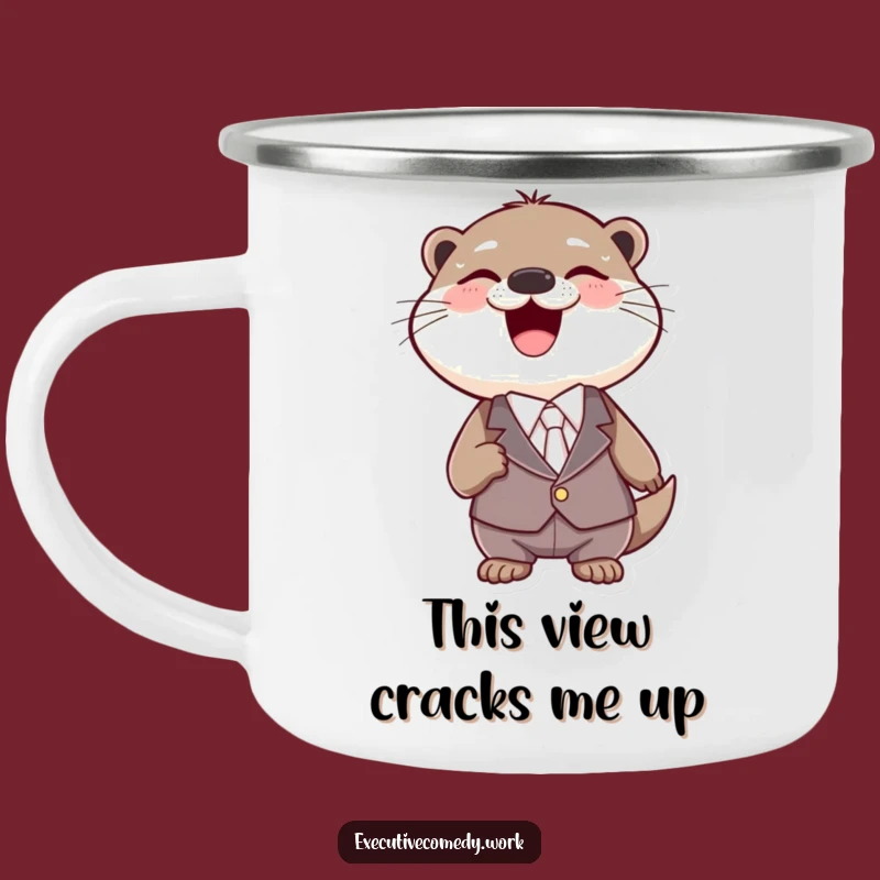 Funny Otter Campfire Mug: Hilarious Otter Vibes for Outdoor Fun
