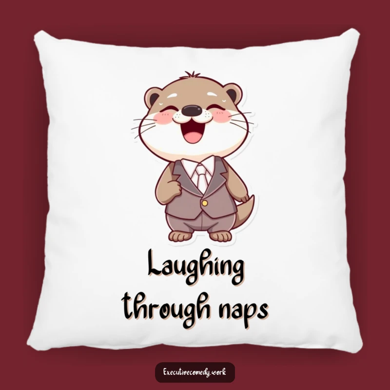 Charming Funny Otter Suit Pillow: Cozy Comfort for a Joyful Home
