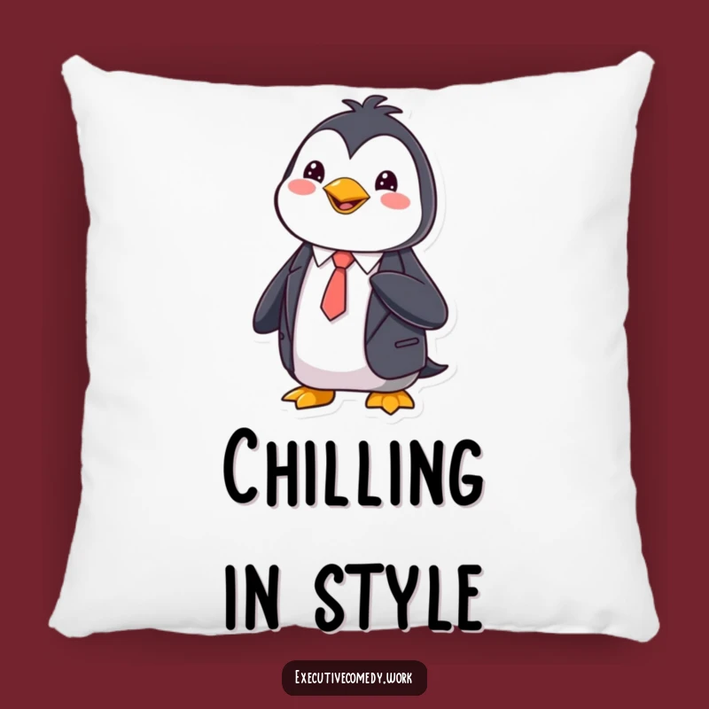 Funny Penguin Suit Pillow: Add Sophistication to Your Comfort!