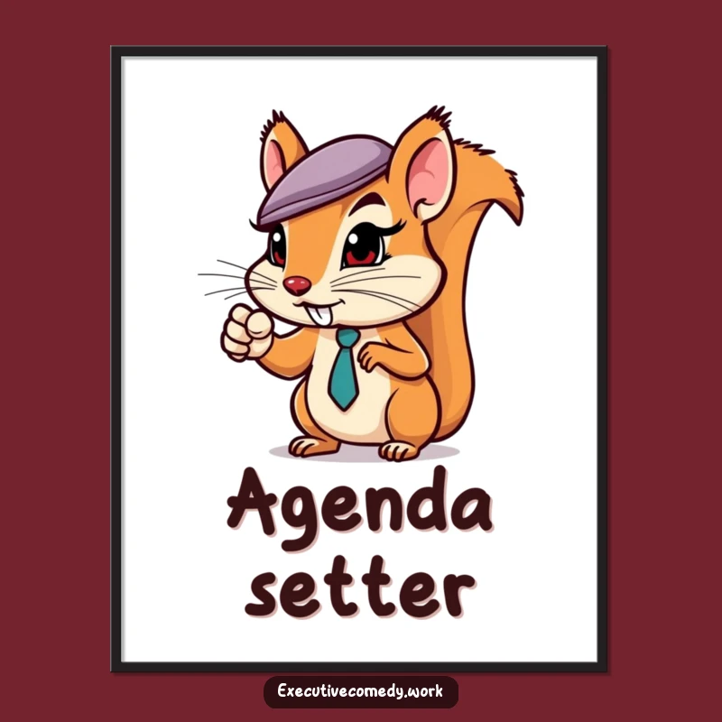 Funny Squirrel Business Digital Art - Instant Motivational Decor