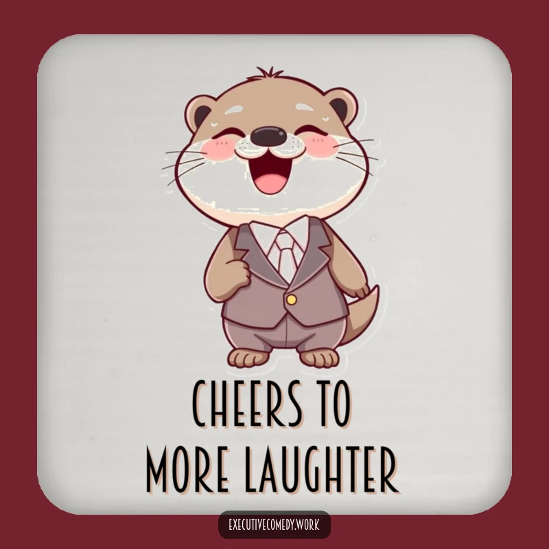 Funny Otter Suit Coaster: Protect Your Surfaces with Hilarious Charm