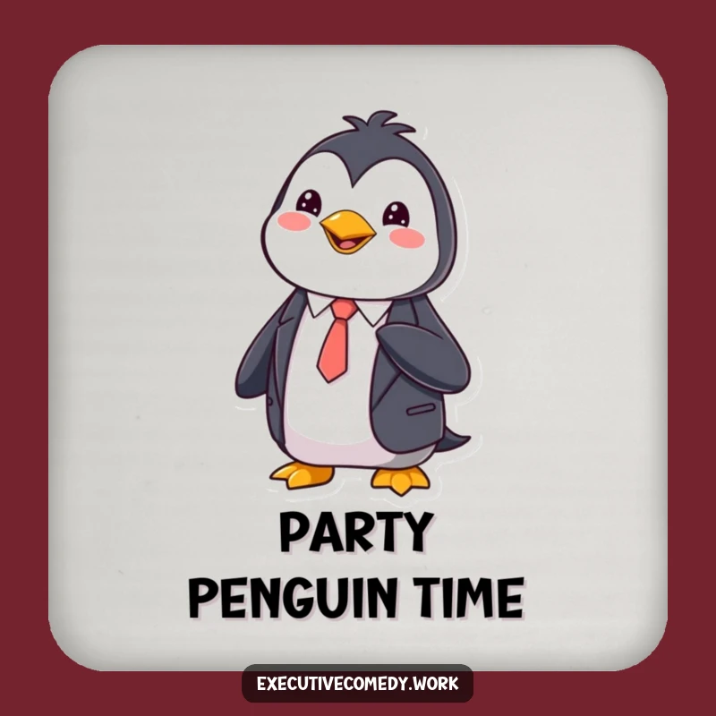 Funny Penguin Suit Coasters: Protect Your Surfaces with Class!