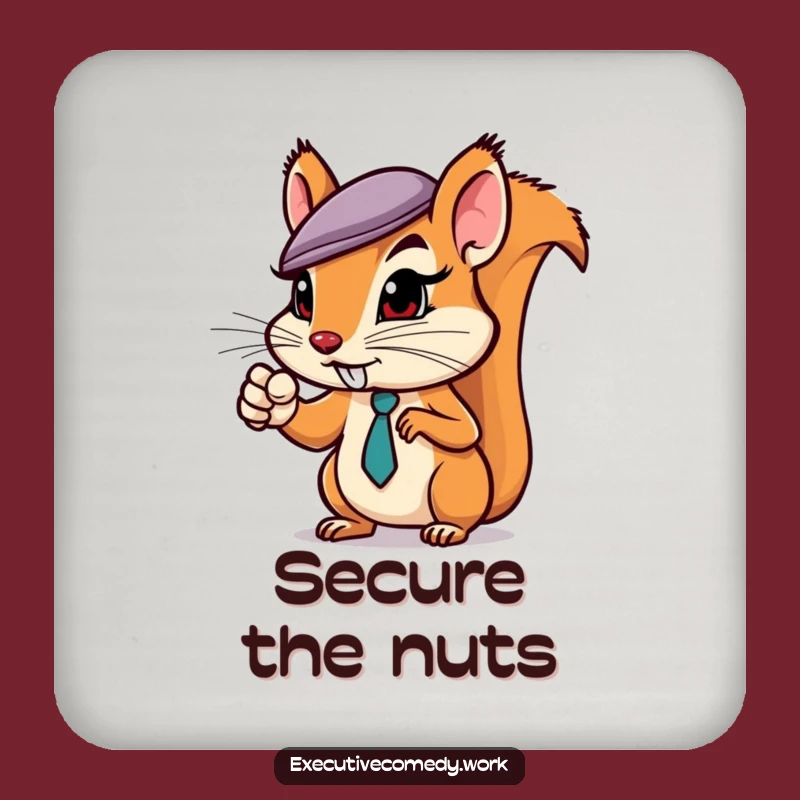 Funny Squirrel Business Drink Coaster - Protect Surfaces with Drive
