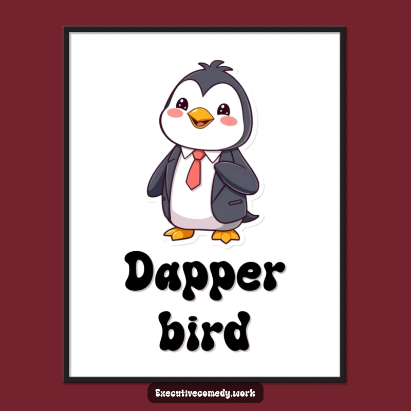 Funny Penguin Suit Poster: Add Formal Flair to Your Walls!