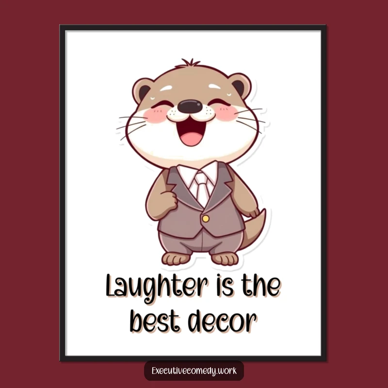 Funny Otter Laughing Poster: Hilarious Wall Art to Brighten Your Space