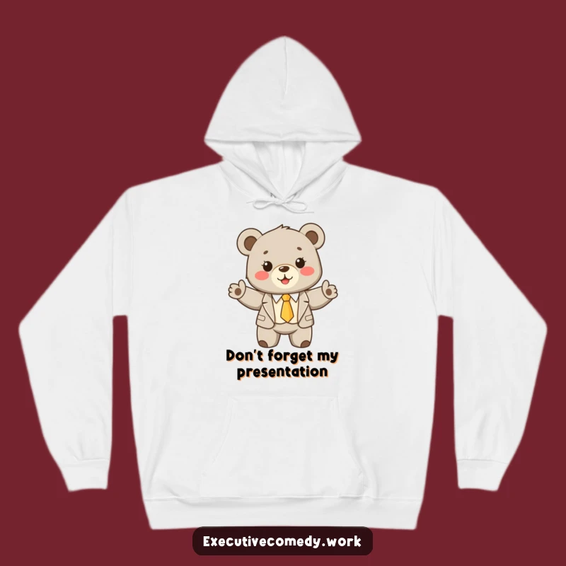 Cozy Funny Bear Cub Suit Hoodie: Ultimate Comfort with a Hilarious Business Twist