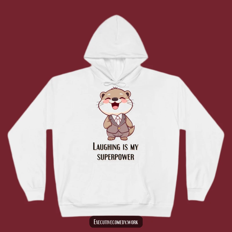Cozy Funny Otter Laughter Hoodie: Stay Warm with Hilarious Otter Vibes