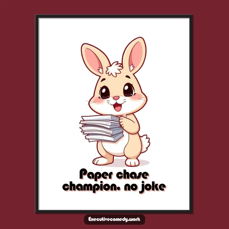Free Printable Rabbit Wall Art: Funny Organizer Downloadable Poster for Home Office