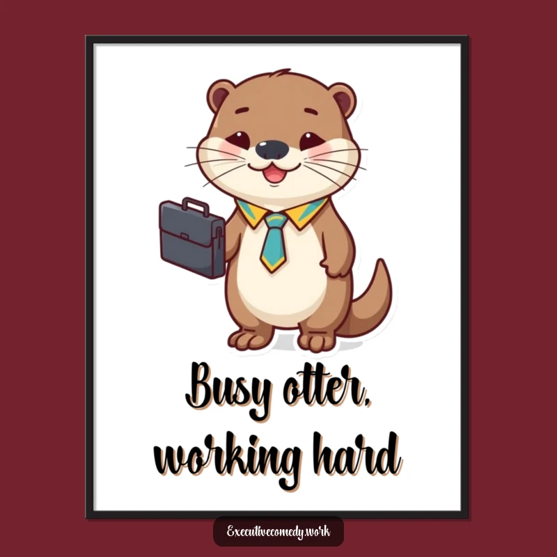 Free Printable Wall Art: Dapper Otter, Business Chic - Downloadable Decor!