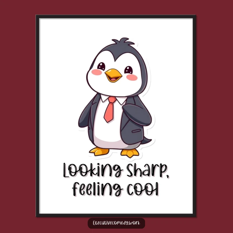 Free Printable Wall Art: Dapper Penguin, Sharp Style - Downloadable Decor!