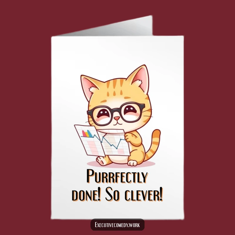 Free Printable Cat Glasses Congrats Card - Intelligent Success Downloadable