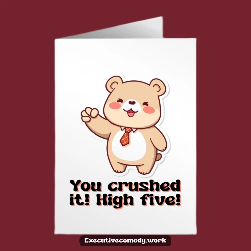 Free Printable Bear Fist Pump Funny Congrats Card - Awesome Downloadable Celebration
