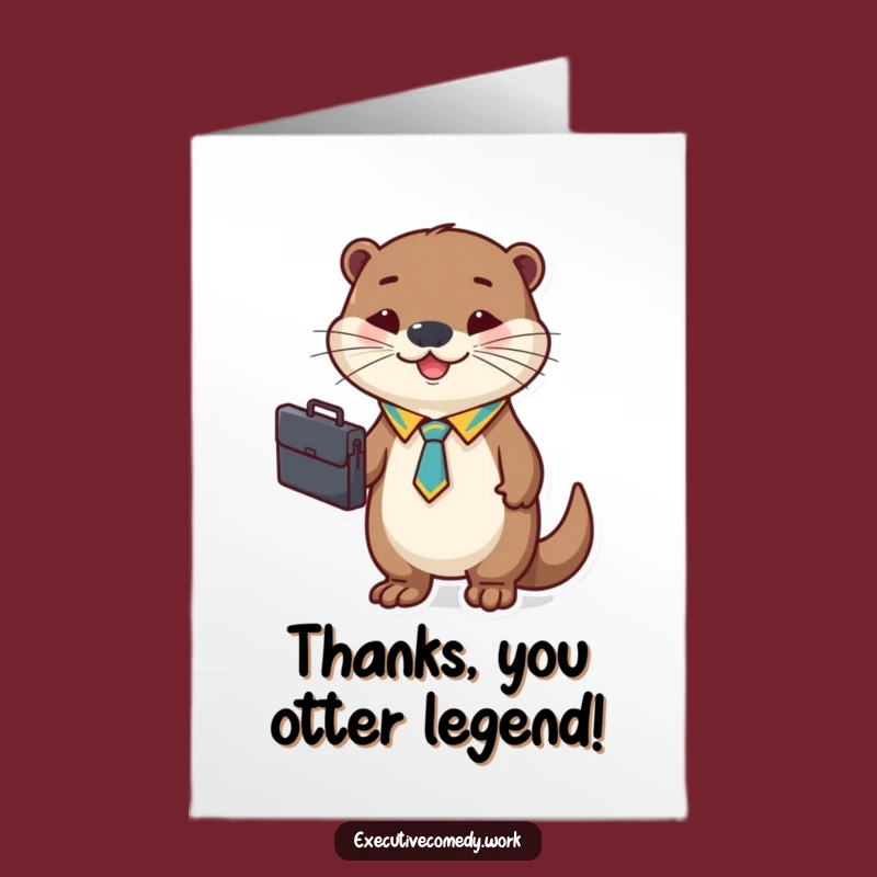 Free Printable Thank You Card: Otter's Professional Gratitude - Downloadable & Chic!