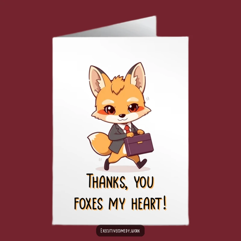 Free Printable Thank You Card: Fox Cub, Professional Downloadable!