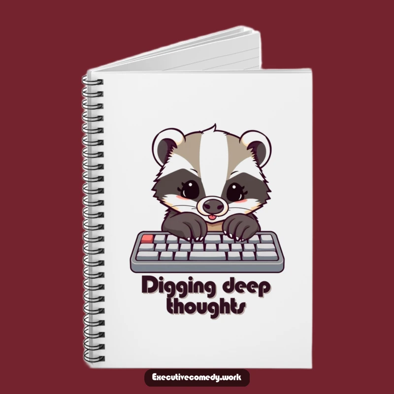Funny Badger Coder Notebook: Log Your Ideas with Determined Badger, Perfect Planner Gift!