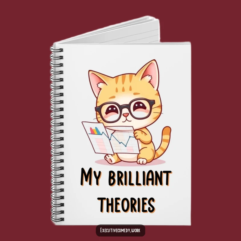 Funny Cat Analyst Notebook: Log Your Insights with Glasses Cat, Perfect Planner Gift!