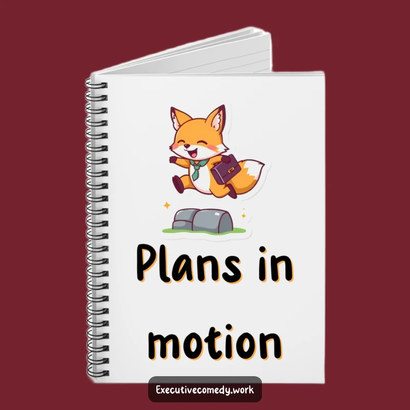 Funny Fox Business Leap Notebook: Plan Your Success with Briefcase Fox, Perfect Gift!