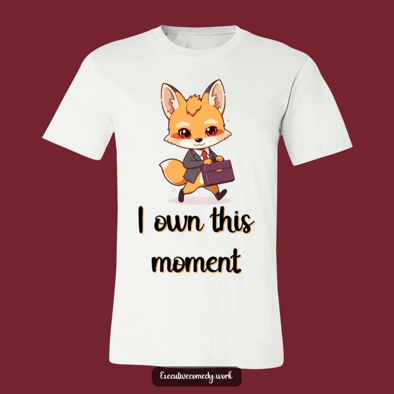 Funny Fox Cub Grit Tee: Confident Business Strider Graphic Shirt