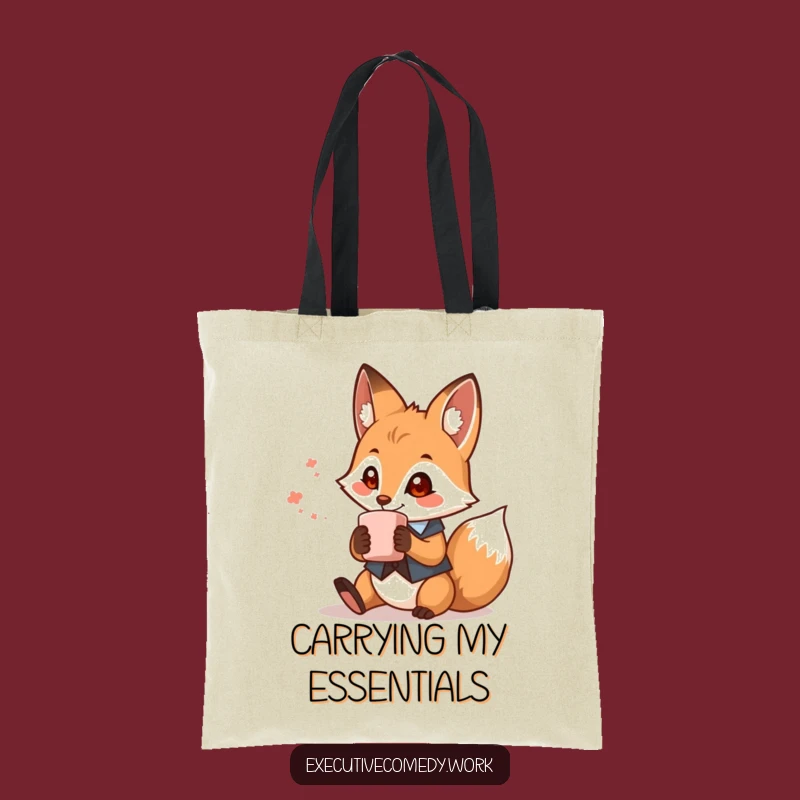 Funny Fox Waistcoat Tote Bag - Chic & Hilarious Carry-All