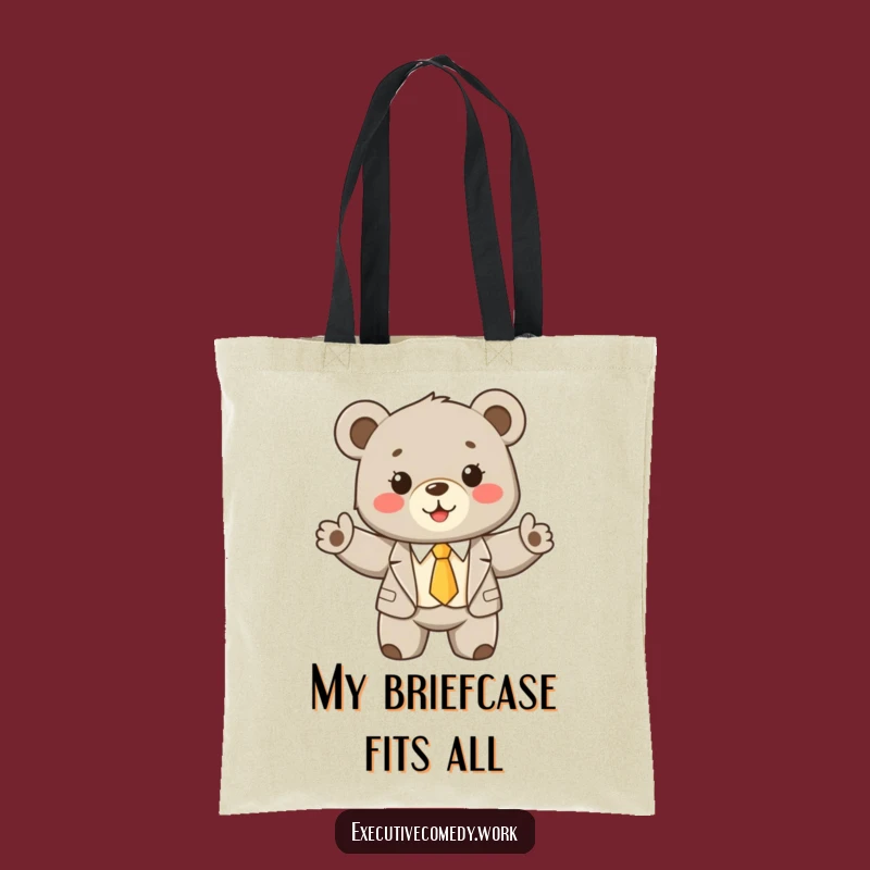 Funny Bear Cub Business Tote Bag: Chic & Hilarious Accessory for Everyday Errands
