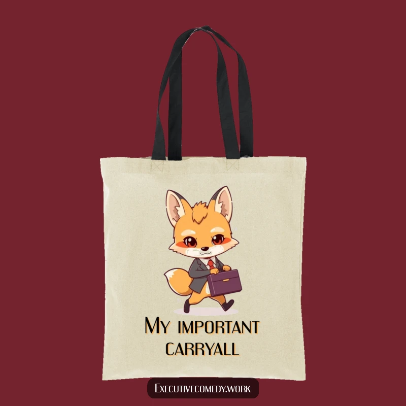 Funny Fox Cub Business Tote Bag: Carry Your Goals with Style